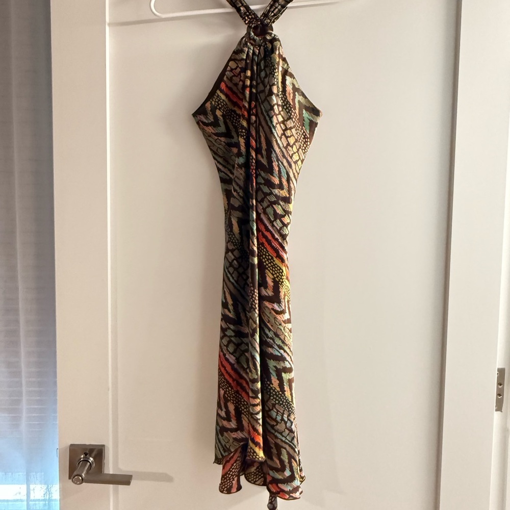 Multicolor Halter Neck Dress